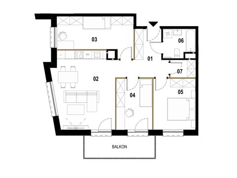 Plan 4 pok. 72m²