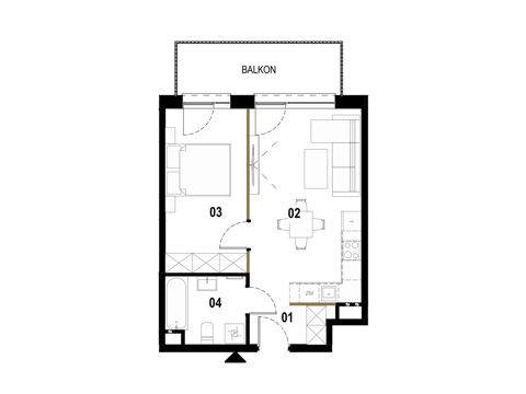 Plan 2 pok. 41m²