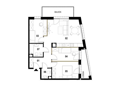 Plan 4 pok. 69m²