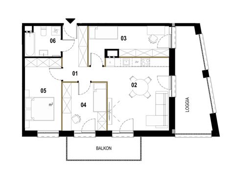 Plan 4 pok. 67m²