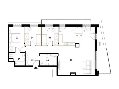 Plan 4 pok. 110m²