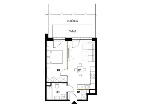 Plan 2 pok. 41m²