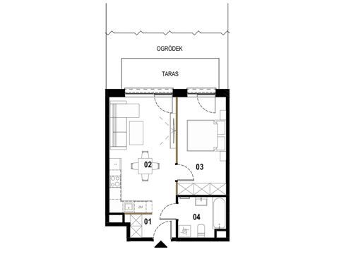 Plan 2 pok. 41m²