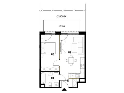 Plan 2 pok. 41m²
