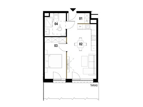 Plan 2 pok. 43m²