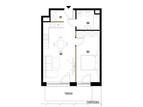 Plan 2 pok. 43m²