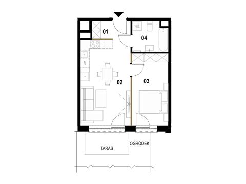 Plan 2 pok. 40m²
