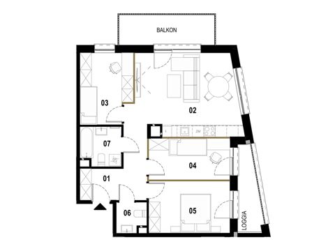 Plan 4 pok. 69m²