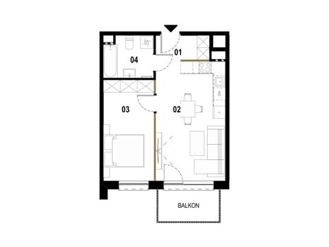 Plan 2 pok. 40m²