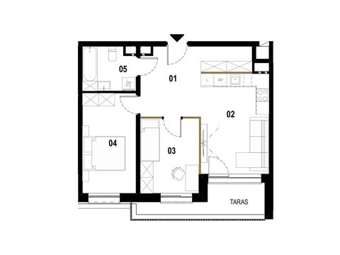 Plan 3 pok. 53m²