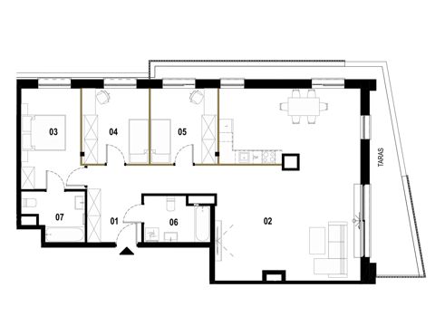 Plan 4 pok. 110m²