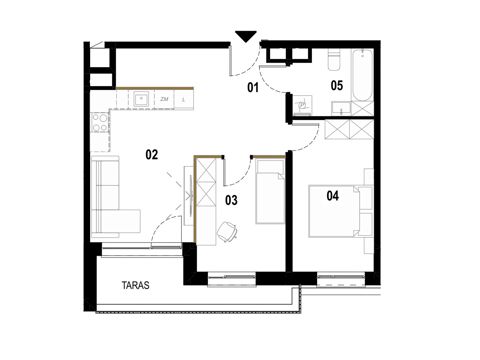 Plan 3 pok. 53m²