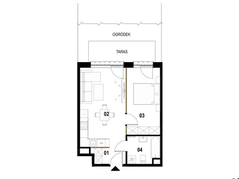 Plan 2 pok. 41m²