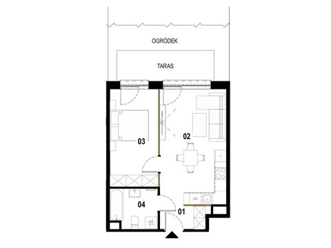 Plan 2 pok. 41m²