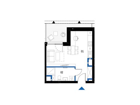 Plan 1 pok. 29m²
