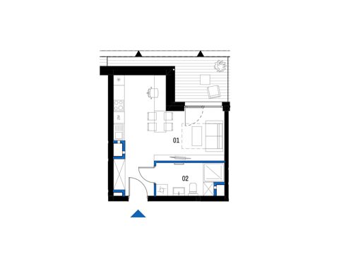 Plan 1 pok. 29m²