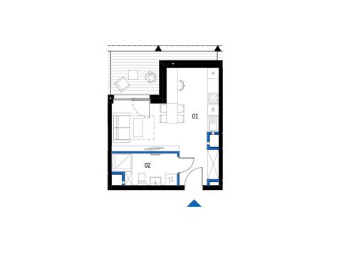 Plan 1 pok. 29m²