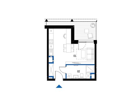 Plan 1 pok. 29m²