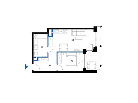Plan 2 pok. 48m²