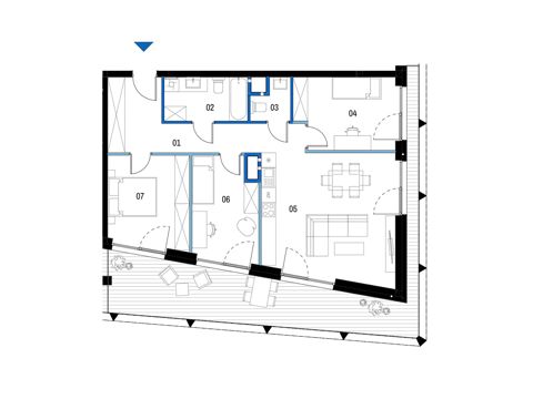 Plan 4 pok. 85m²