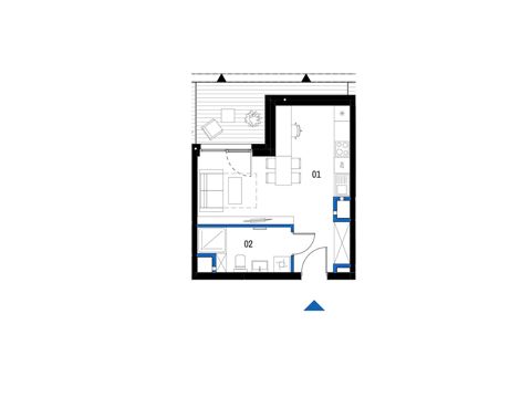Plan 1 pok. 29m²