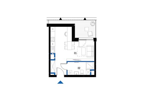 Plan 1 pok. 29m²