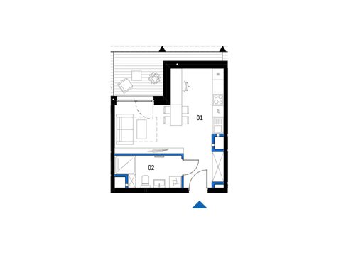 Plan 1 pok. 29m²