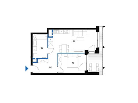 Plan 2 pok. 48m²