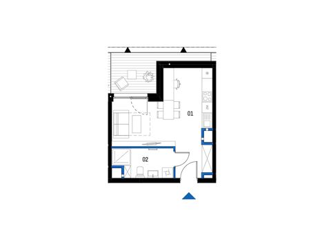 Plan 1 pok. 29m²