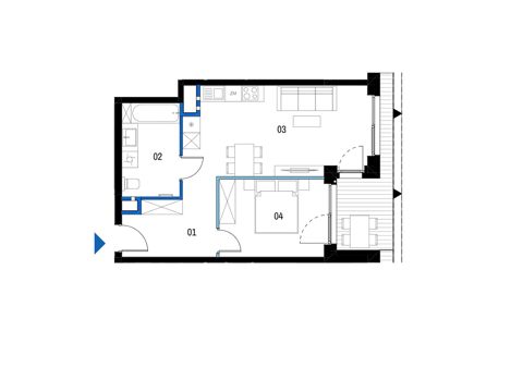 Plan 2 pok. 48m²
