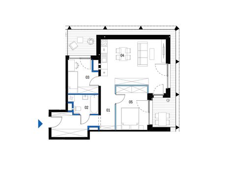 Plan 3 pok. 62m²