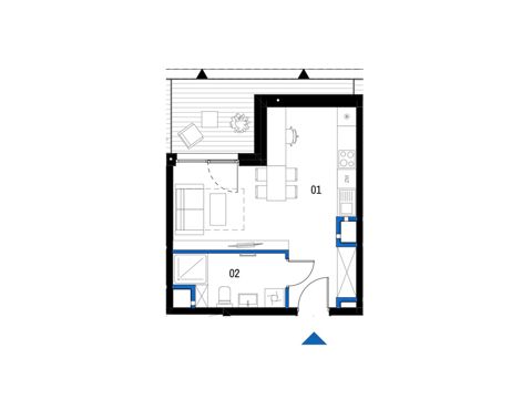 Plan 1 pok. 29m²