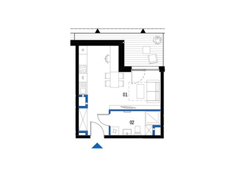 Plan 1 pok. 29m²