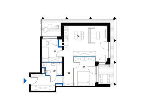Plan 3 pok. 62m²