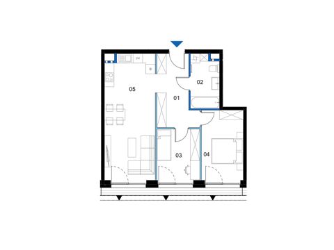 Plan 3 pok. 62m²