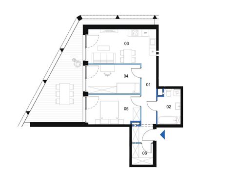 Plan 3 pok. 57m²