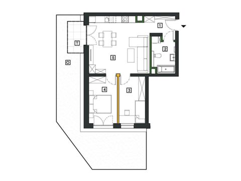 Plan 3 pok. 58m²