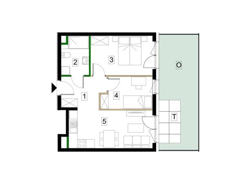 Plan 3 pok. 46m²