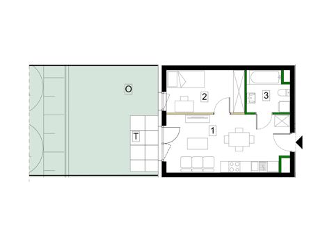 Plan 2 pok. 35m²