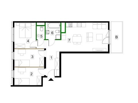 Plan 4 pok. 69m²