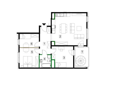 Plan 4 pok. 84m²