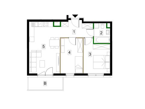 Plan 3 pok. 57m²