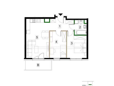 Plan 3 pok. 58m²