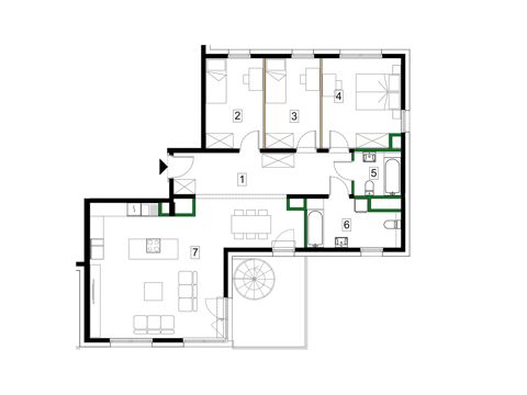 Plan 4 pok. 105m²
