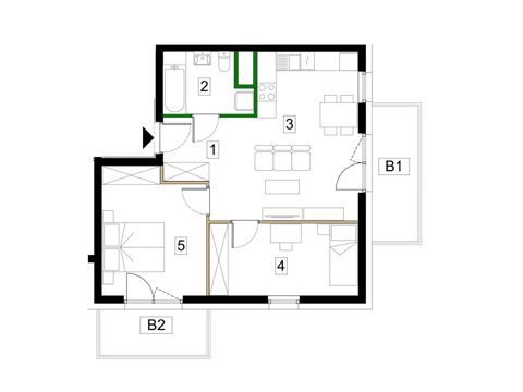 Plan 3 pok. 56m²