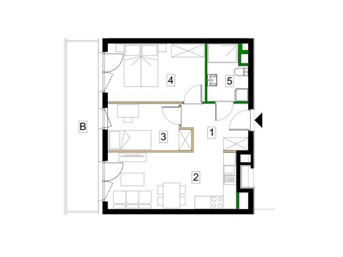 Plan 3 pok. 48m²