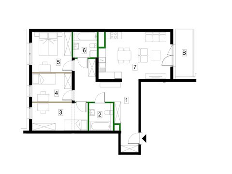Plan 4 pok. 86m²