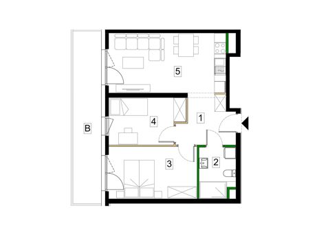 Plan 3 pok. 54m²