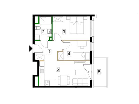 Plan 3 pok. 48m²