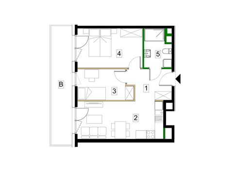 Plan 3 pok. 49m²